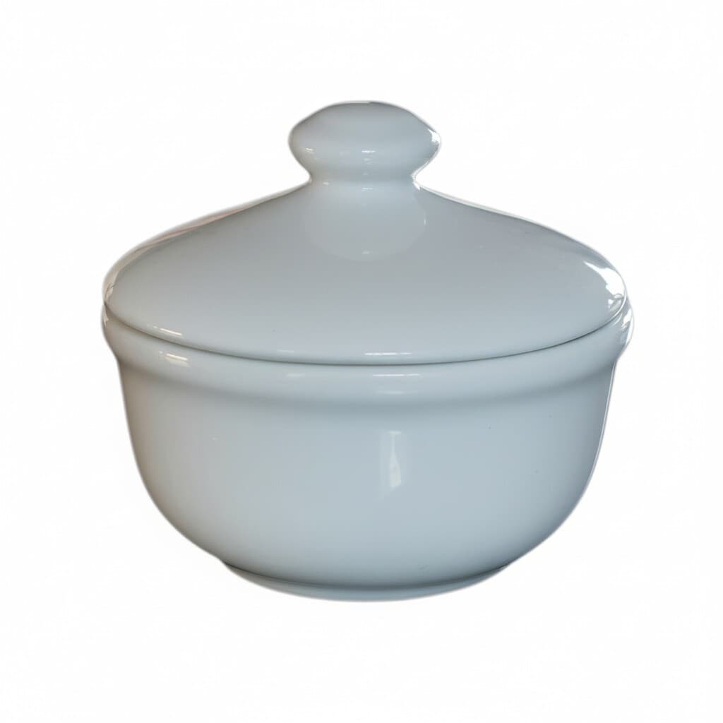 Kit Higiene Bebê - Molhadeira Menor com tampa - Porcelana "Reposição",VAI AO MICRO ONDAS