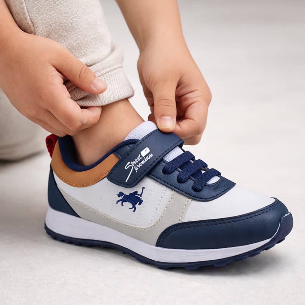 Tênis Infantil Menino Com Cadarço Elástico Super Confortável Calce Fácil Lançamento Tem Shoes