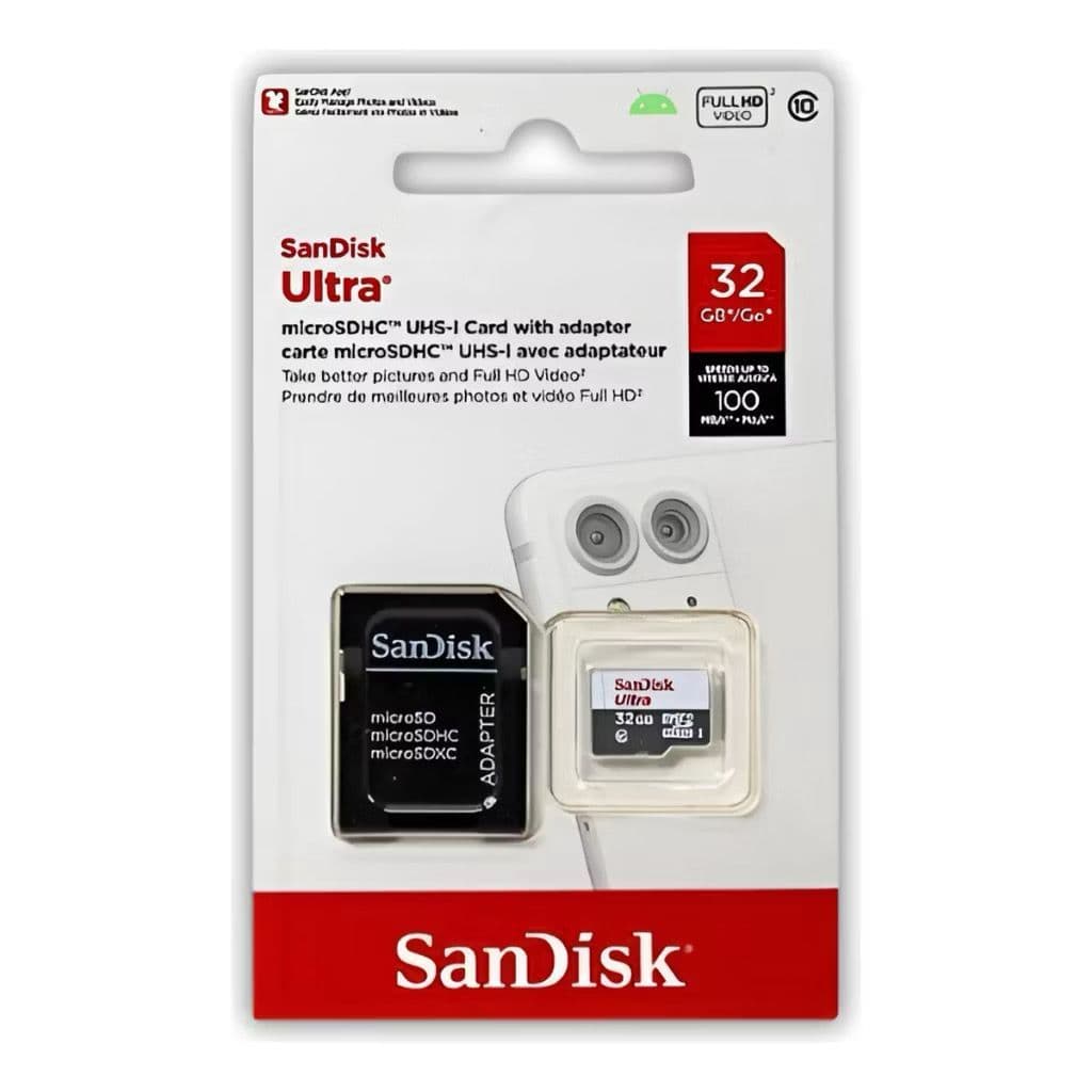 Cartão De Memória Sandisk 100% ORIGINAL SD Ultra 32GB 64GB 128GB para celular Microsd Card NOVO