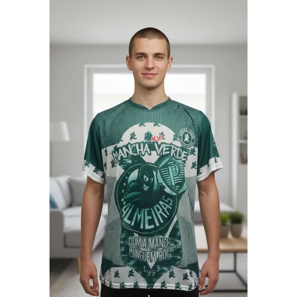Camisa do Verdão Alviverde Manto da Torcida Mancha Verde