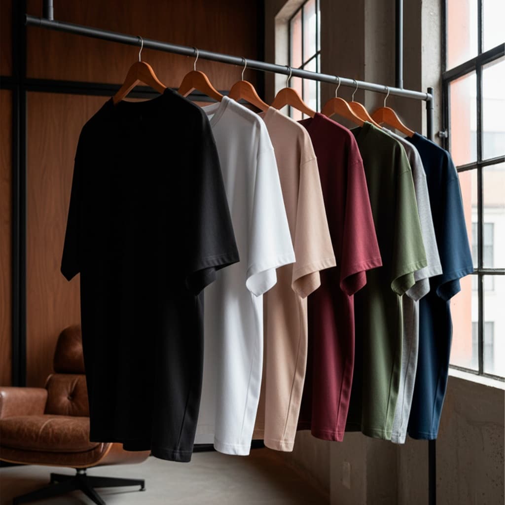 Kit 4 Camisetas Oversized Masculina 100% Algodão Casual Dia a Dia Treino Academia Slim Gola Redonda