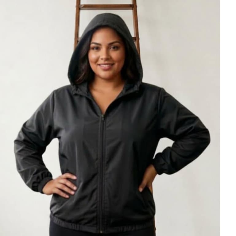 JAQUETA CORTA VENTO FEMININA COM ZIPER FRONTAL TECIDO LEVE E  PERFEITO PARA ATIVIDADES TEMOS NOS TAMANHOS M,G,GG