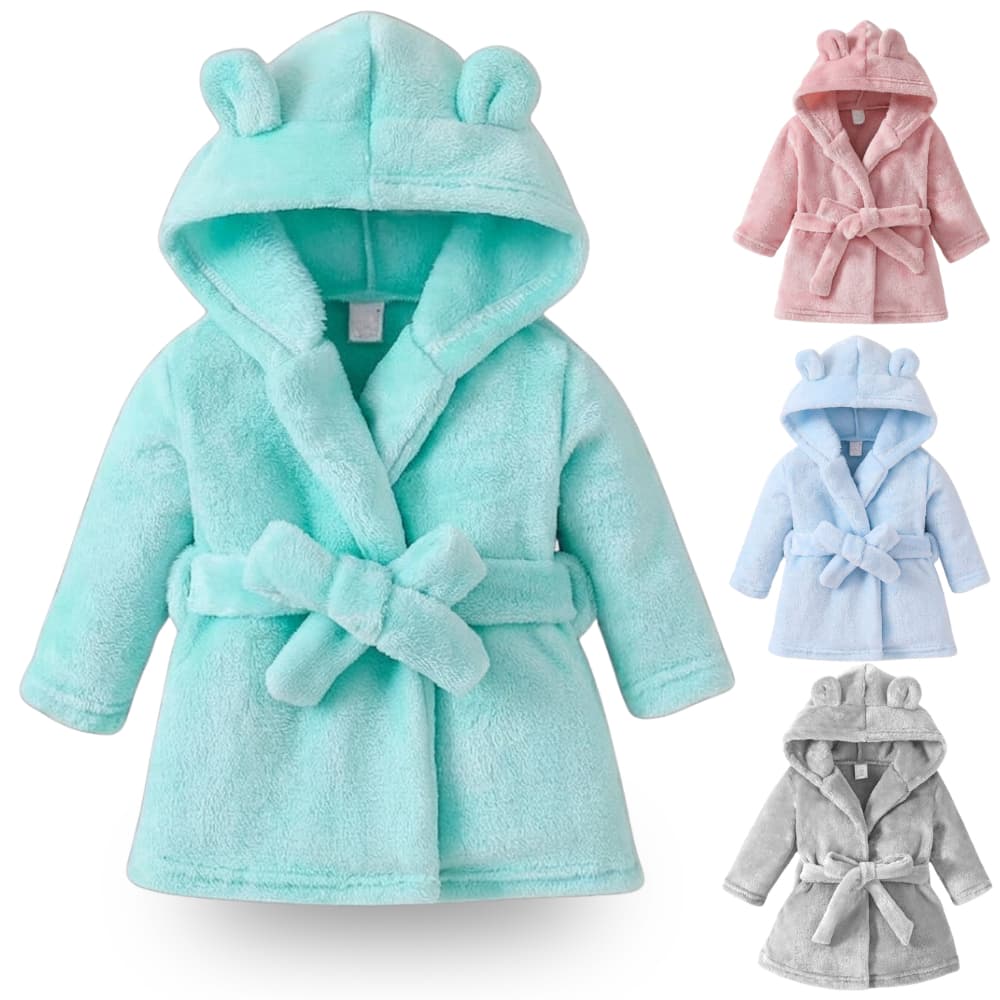 Roupão de Bebe Infantil Extra Macio Menina e Menino Tecido Fleece Antialérgico