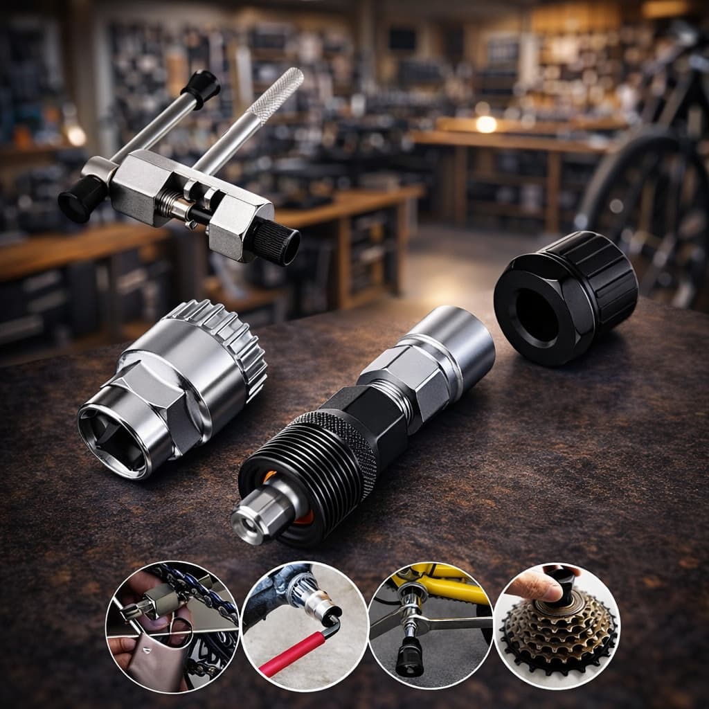 Kit De Chave Para Bike Extrator De Corrente Pedivela Movimento Central Para Consertos Reparos