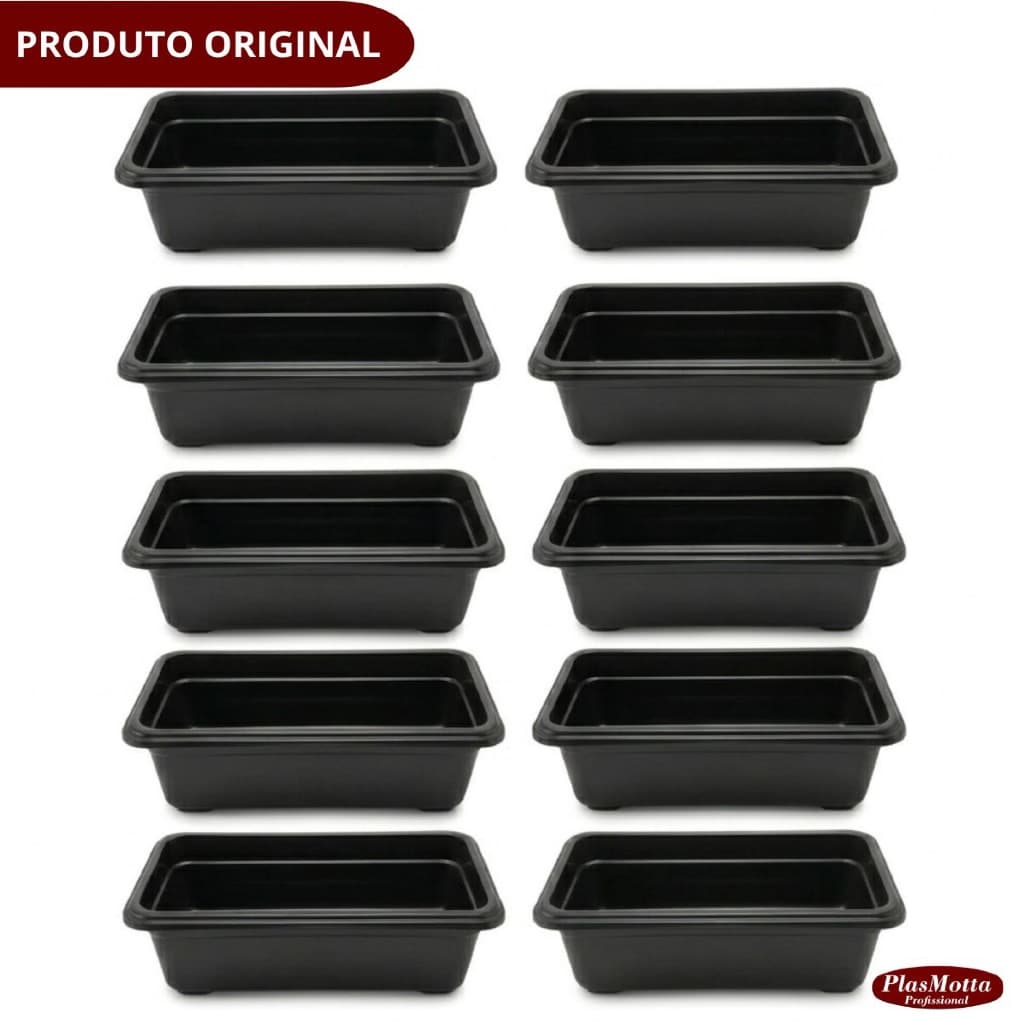 Kit Vasos Floreiras Jardineira De Plástico 1,7 Litros Preto e Verde de Flor Horta Tempero Grande