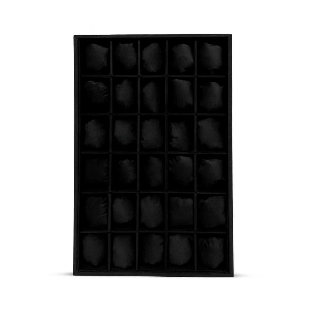 Bandeja De Veludo Para 30 Relógios Com Almofadas Organizador Expositor De Luxo Profissional