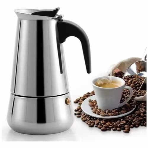 Cafeteira Italiana Inox Espresso Maker 12 Xícaras Fogão Gás ou Indução