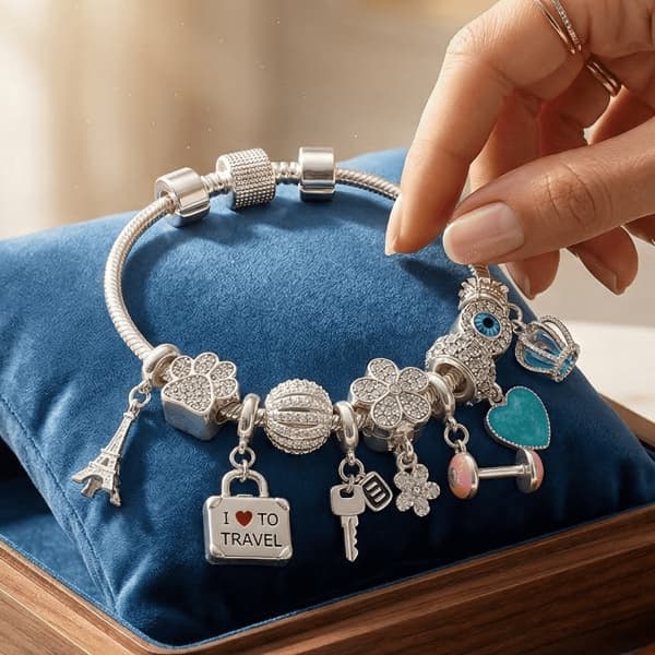 Berloques Variados Viagens Significados Lembranças Prata 925 Banhados Pingentes