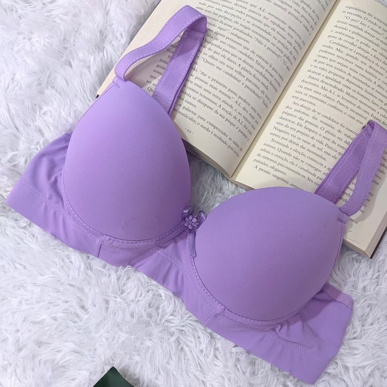 Sutiã de Bojo Com Aro Microfibra Premium Alça Reforçada Regulável C/ Elástico