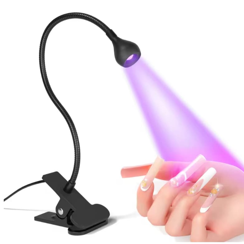 Mini Lâmpada Led USB De Mesa Com Clipe Flexível UV Para Unhas