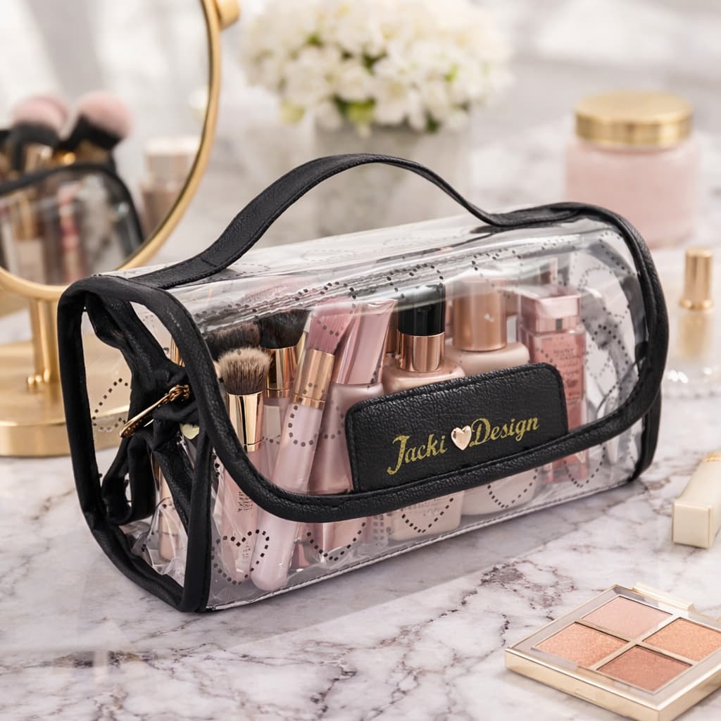 Necessaire Transparente para Viagens e Passeios - Leve e Espaçosa com melhor Custo-Benefício