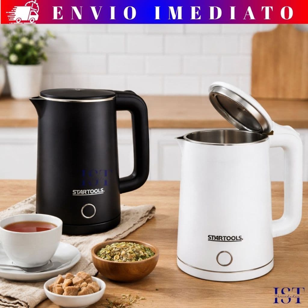 Chaleira Elétrica Chimarrão Café Chá 127V 220V Preta Branca ou Inox Moderno Aquecimento Rápido