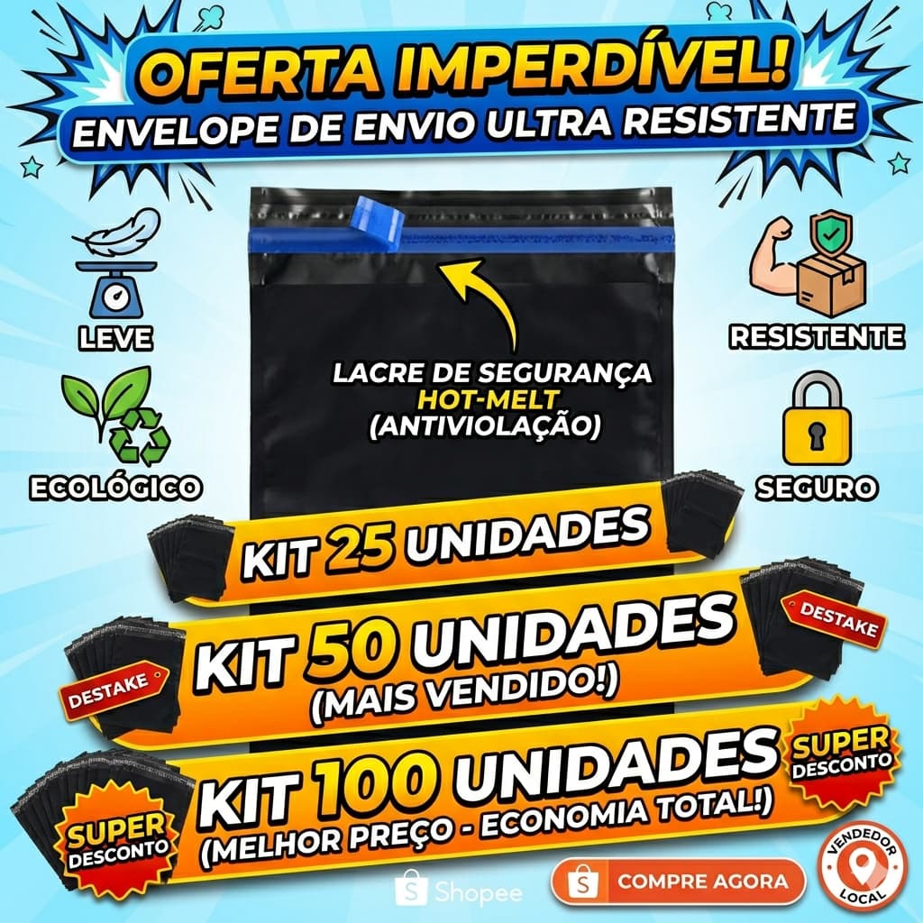 Envelope de segurança 20x30.Ecológico