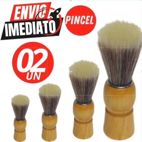 KIT 4 Pincel de Barbear Premium Profissional