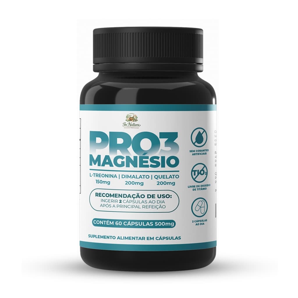 1 Un - Pro 3 Magnésio - 60 Capsulas - Envio Imediato - Poucas Unidades