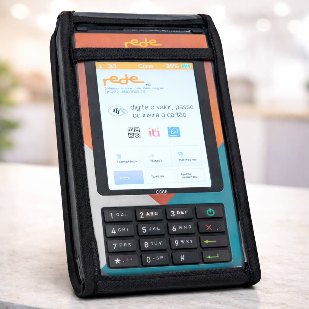 Capa Protetora Pvc Cia Das Capas Para Maquininha De Cartão Crédito E Débito Compacta Claro