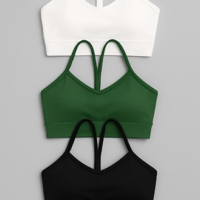 KIT TOP ALCINHA 3 PEÇAS SUPLEX COM BOJO