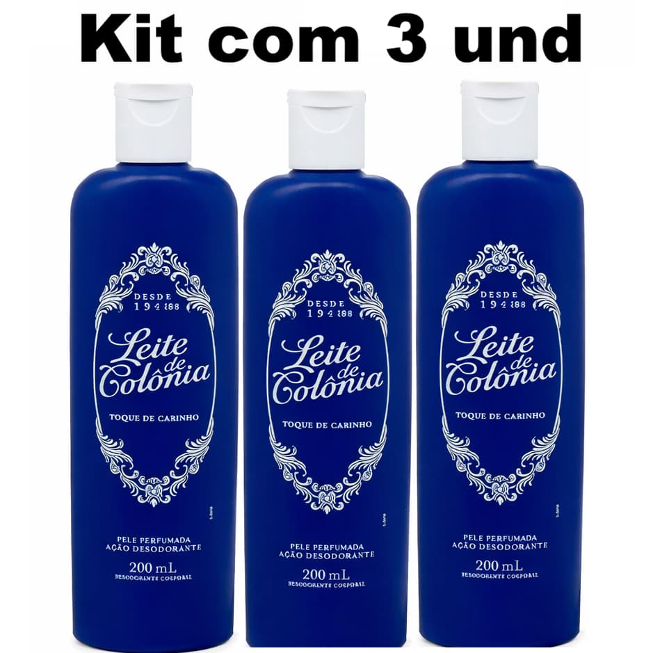 Kit 3 Leite de Colonia Toque de Carinho 200Ml
