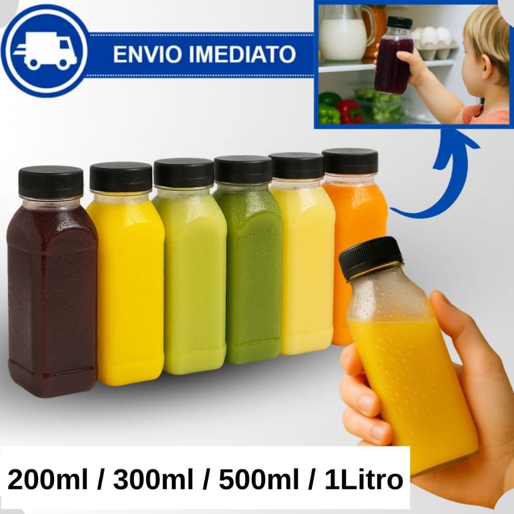 200ml 300ml 500ml 1L Garrafa Plástica Descartável PET Para Suco Caldo de Cana  - 10 / 30 / 50 unidades
