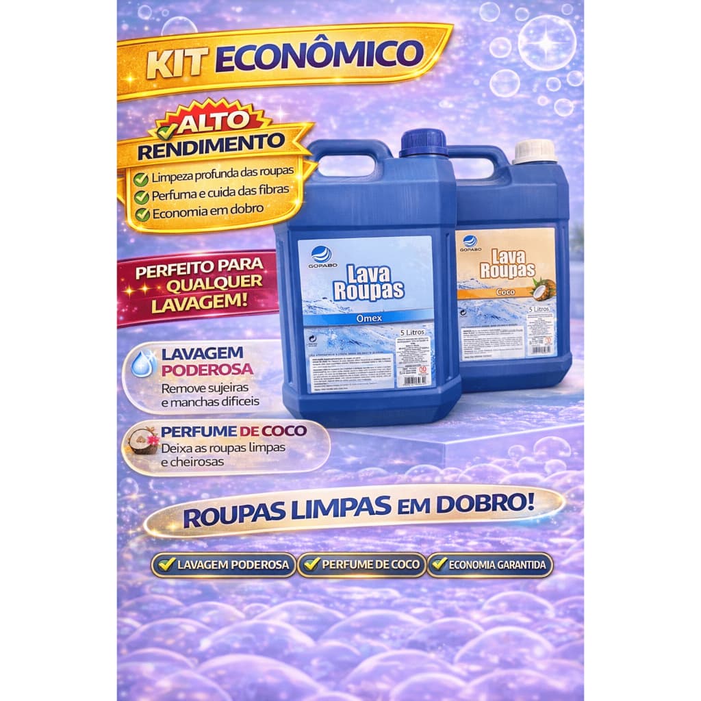 KIT 2 GALOES SABÃO ESPECIAL AZUL + SABÃO COCO