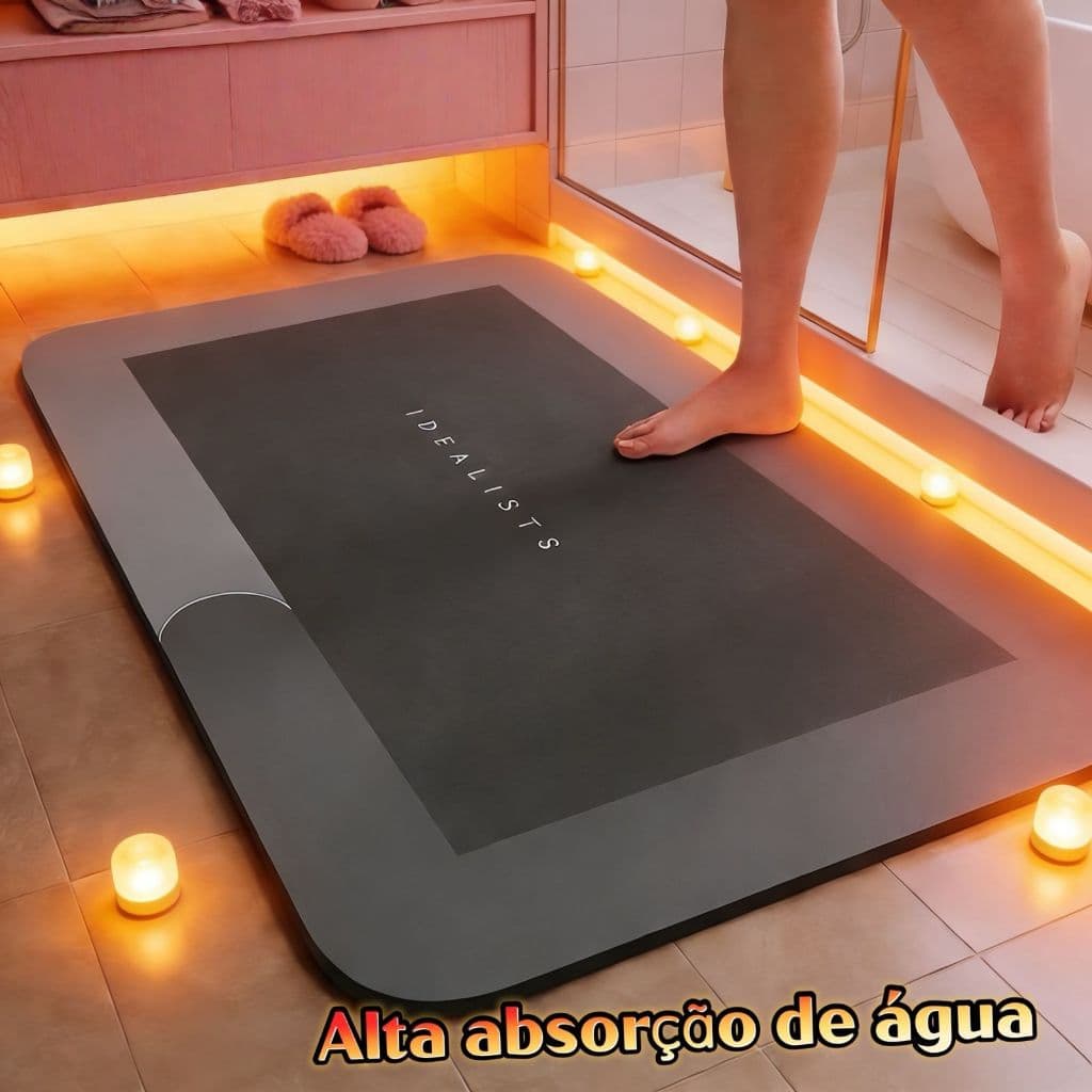 apete Antiderrapante de Banheiro Super Absorvente,Tapete Absorvente Antiderrapante Para Banheiro/Porta De Entrada