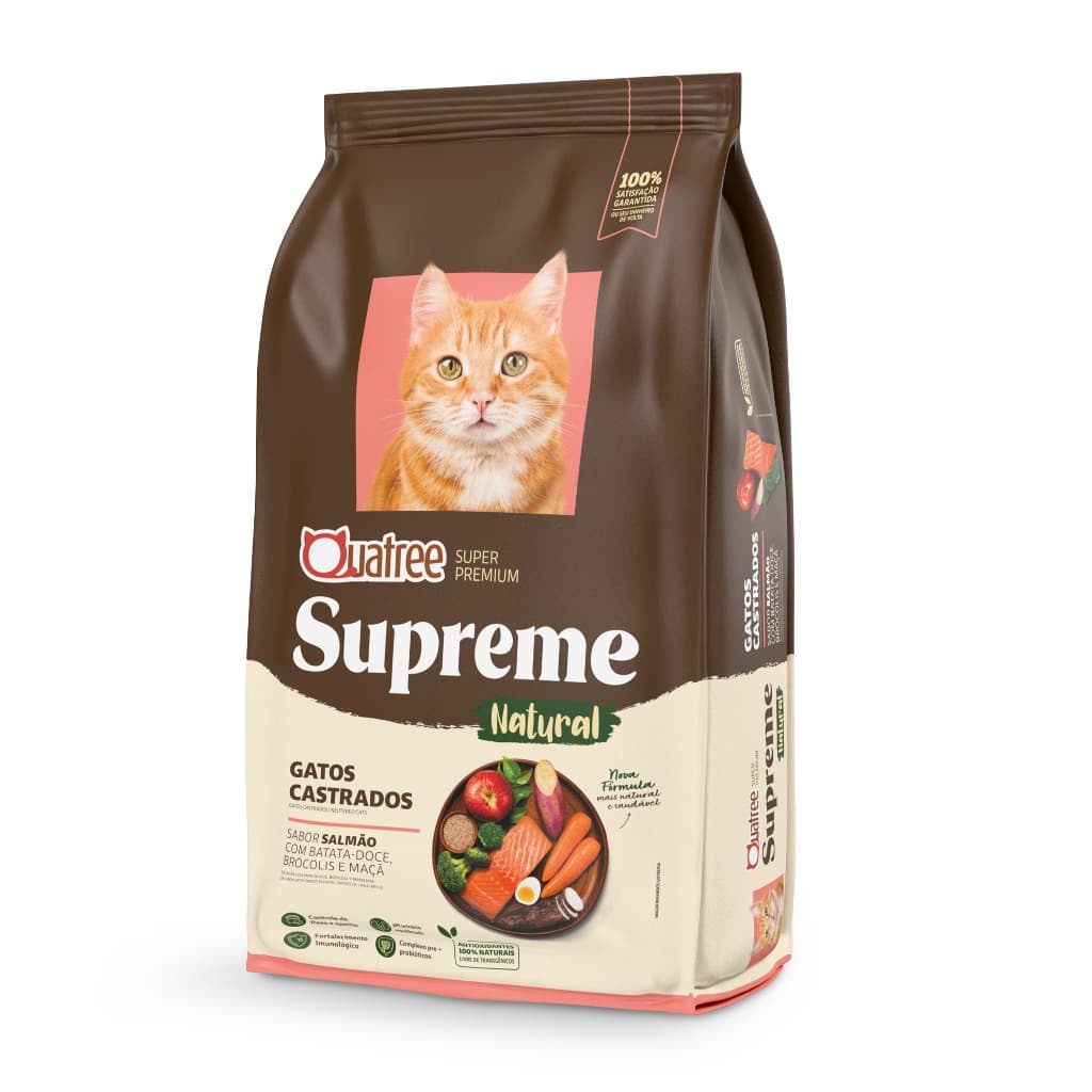 Ração Quatree Supreme Gato Castrado Salmão e Batata Doce 10,1 kg