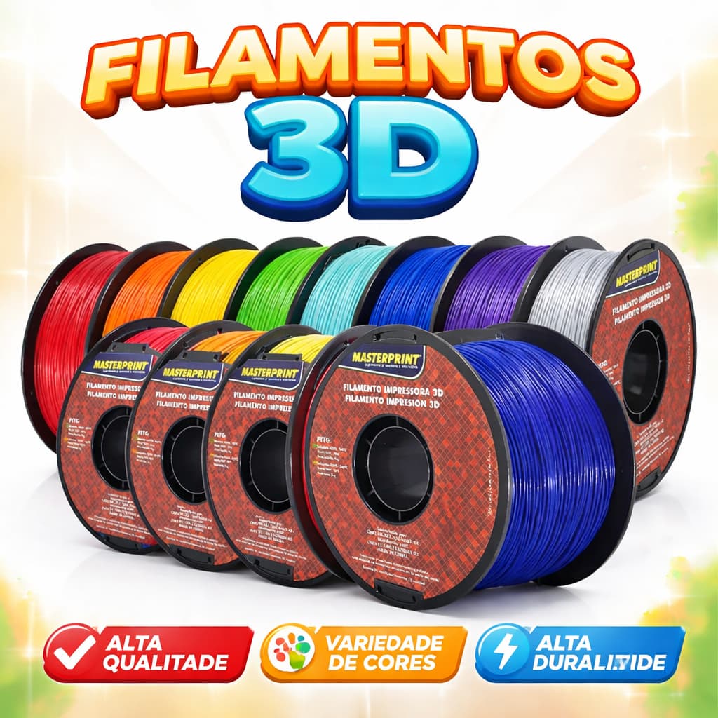 Filamento PETG Masterprint 3D 1.75mm para Impressora 3D 1KG