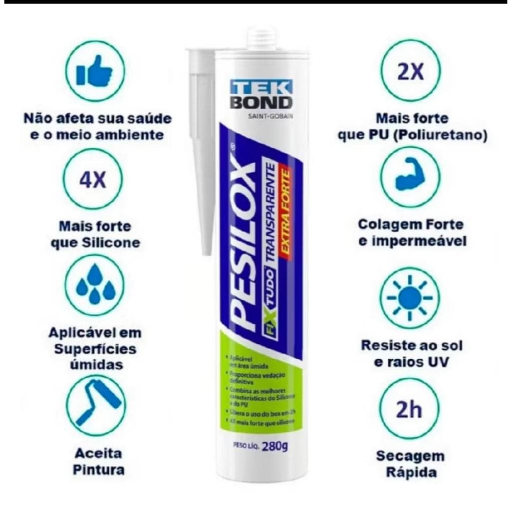 Cola Multiuso  Pesilox TEK BOND / ADESPEC  Fixtudo280g/01 unidade