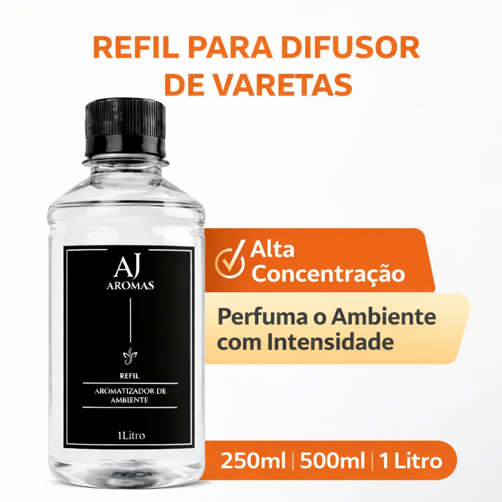 Refil Aromatizador de Ambiente 500ml 1L Difusor Varetas Lavanda Capim Limão Maçã Canela Limão Siciliano Alecrim