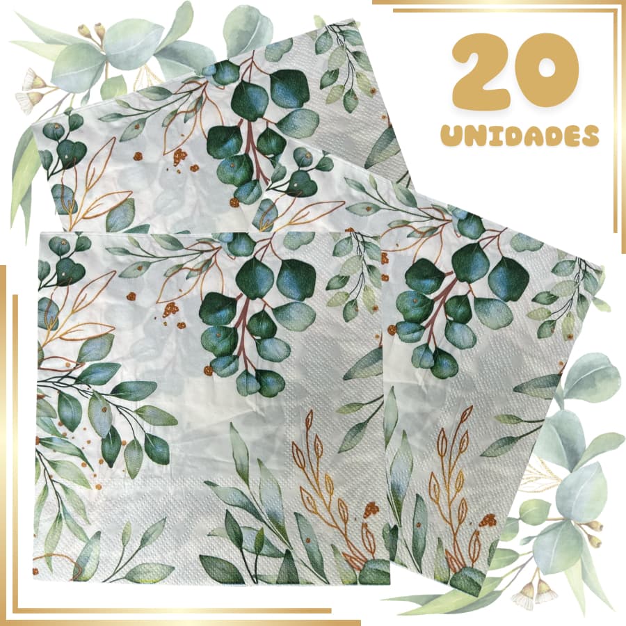 Guardanapo De Papel Folha Dupla 20 Un Folhagens Decoupage