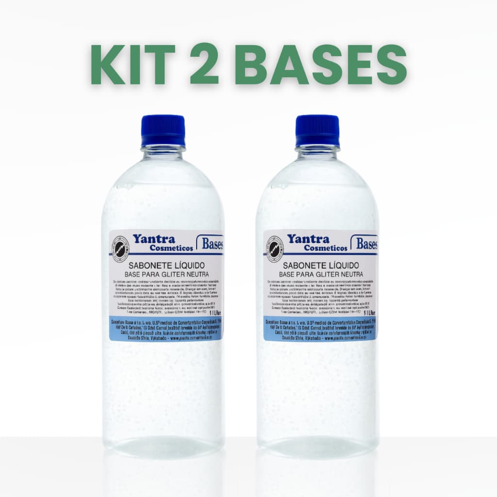 Kit 2 Sabonetes Líquido Neutro Gel Base Para Gliter com Suspensivo
