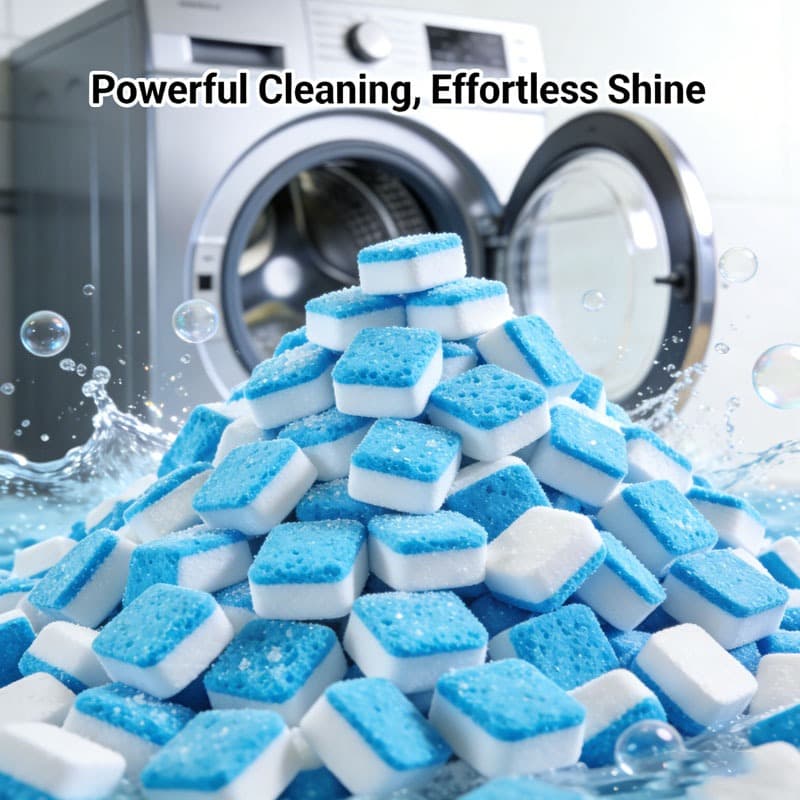 KIT16/32 Pastilhas Efervescentes para Limpeza de Máquina de Lavar – Removedor de Resíduos e Odores