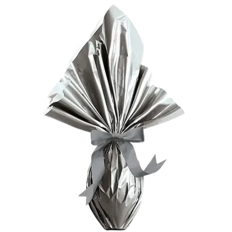 Folha Celofane para Ovos de Páscoa Bebidas E Presentes No Geral Prata/Metalizado 65x65cm