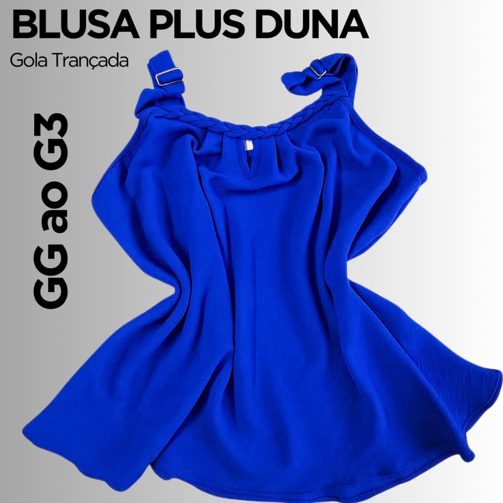 Blusa Feminina Plus Size Tecido Duna Que Não Amassa G1 G2 G3 Regata Soltinha Confortável