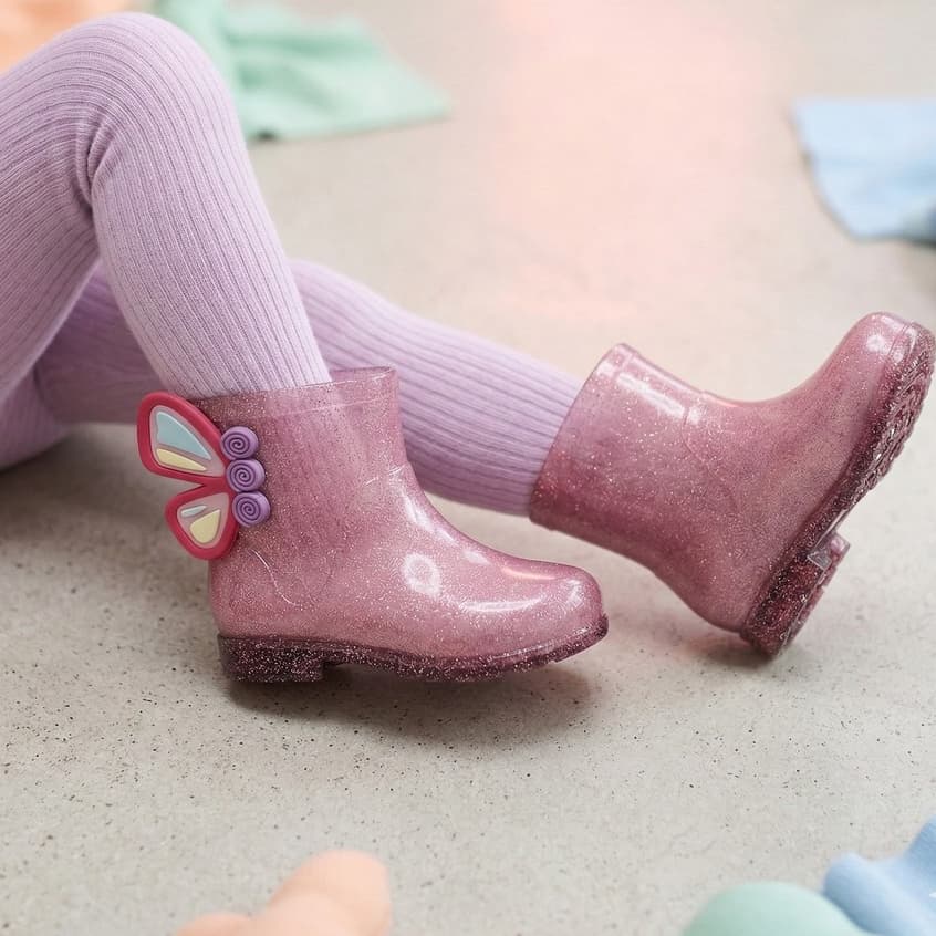 Galochas Infantil Femininas Delicadas Chuva Impermeável