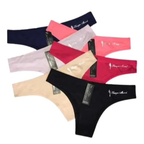 kit Com Até 10 Calcinhas Laser Tanga Sem costura Poliamida, Não enrola