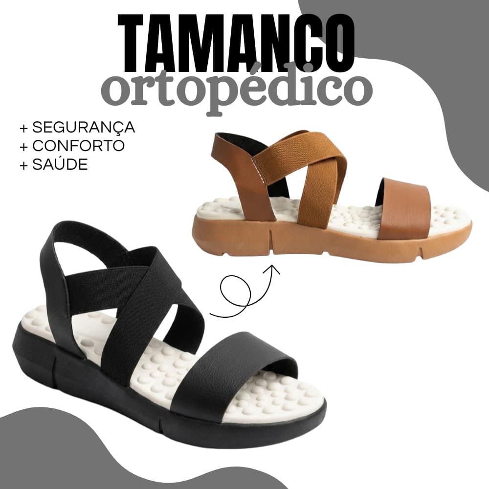 Sandália Ortopédica Chinelo Cruzado Massageador Tamanho 34 ao 40