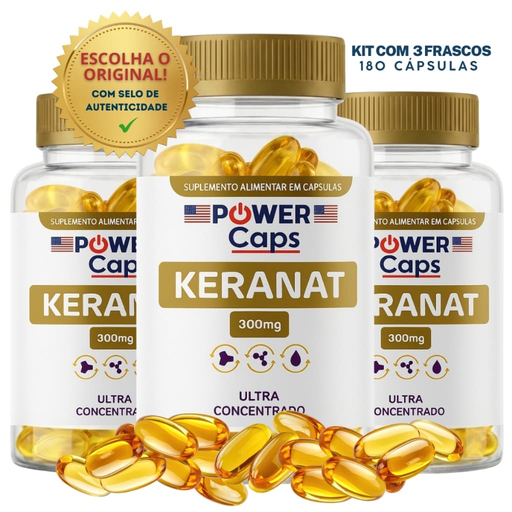 Keranat 300mg Crescimento Capilar Premium Cápsulas Softgel