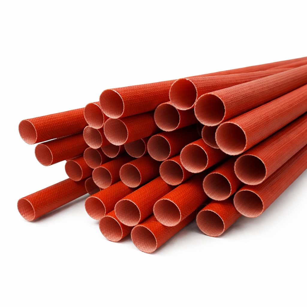 Espaguete isolante de alta temperatura fios de fibra de vidro e silicone 180°C  Metro 6mm