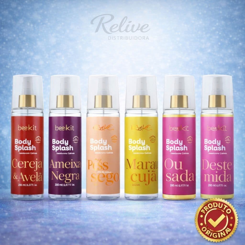 Body Splash BELKIT FEMININO - 200ml - Perfume Colonia Desodorante Corporal Alta Fixação Dia e Noite