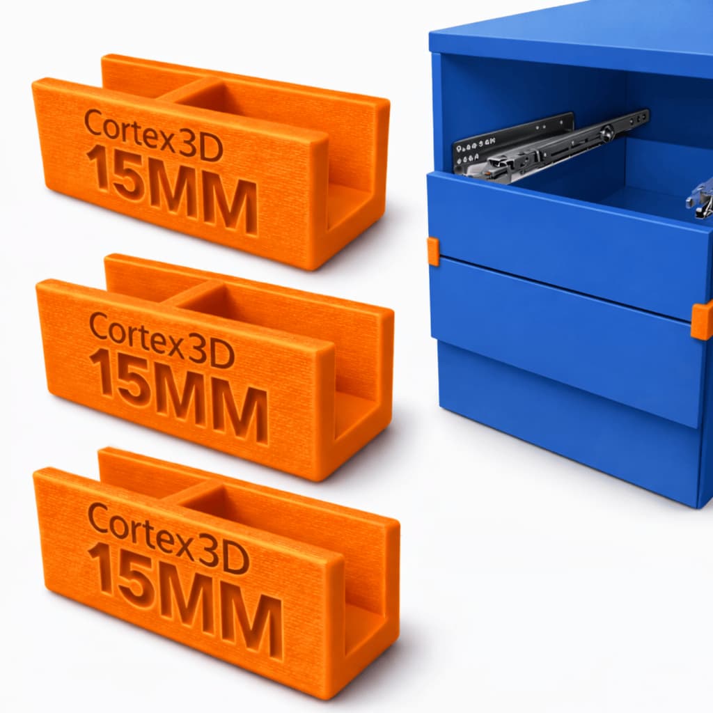 Kit Gabarito Profissional para Alinhamento de Frente de Gaveta MDF 15mm | Calço Espaçador de Precisão Marcenaria