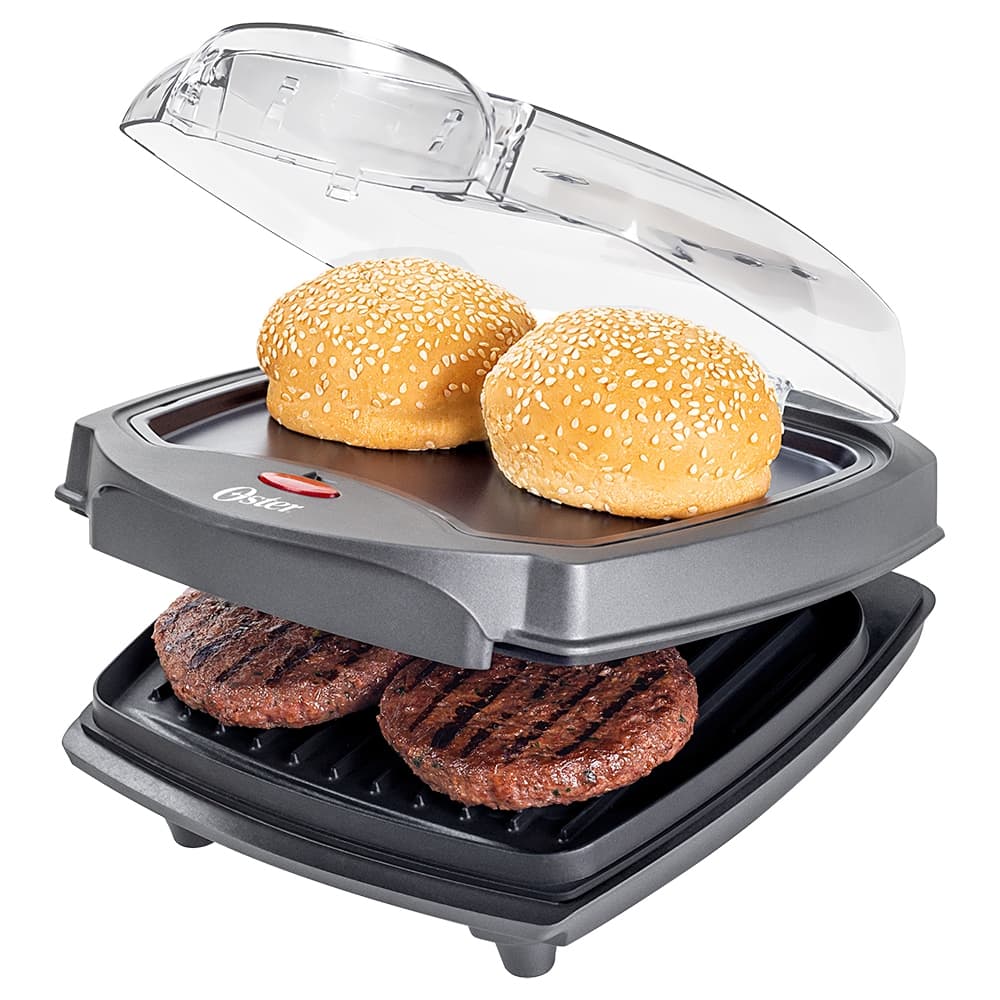 Grill Elétrico Burguer Oster 2 Em 1 Com Estufa Fácil De Limpar - OGRL500