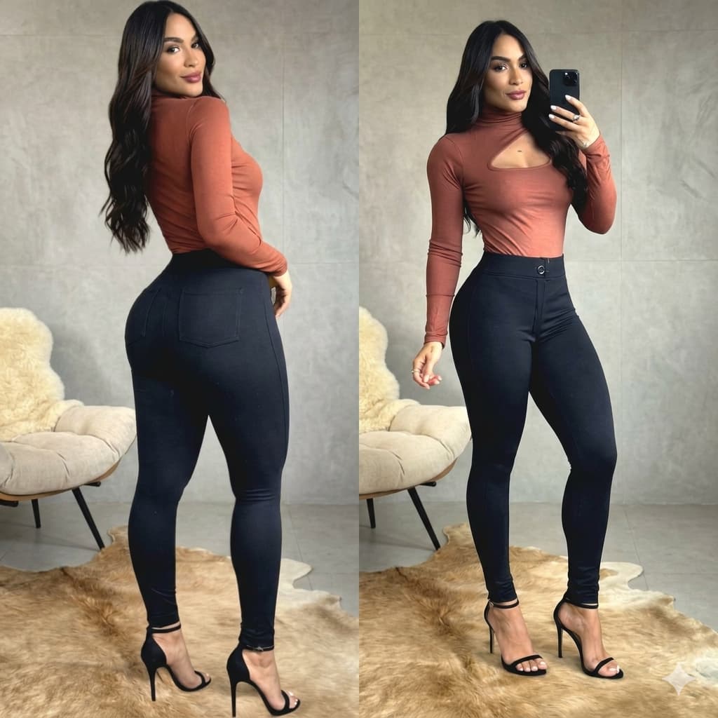 Calça Legging Flanelada Alta Qualidade