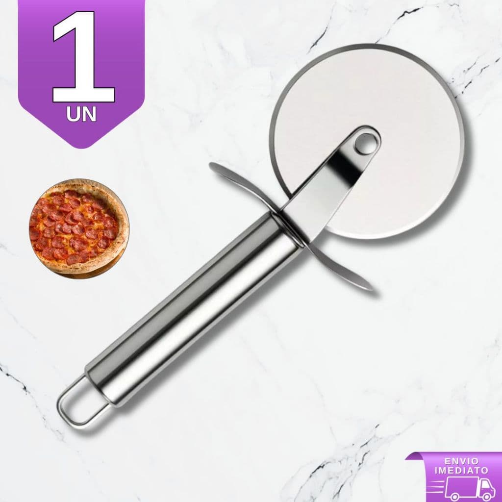 Cortador Fatiador de Pizza e Massas Carretilha Inox