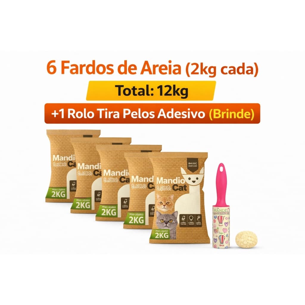 Areia Mandiocat Biodegradável *1 a 5*  - Areia de Mandioca