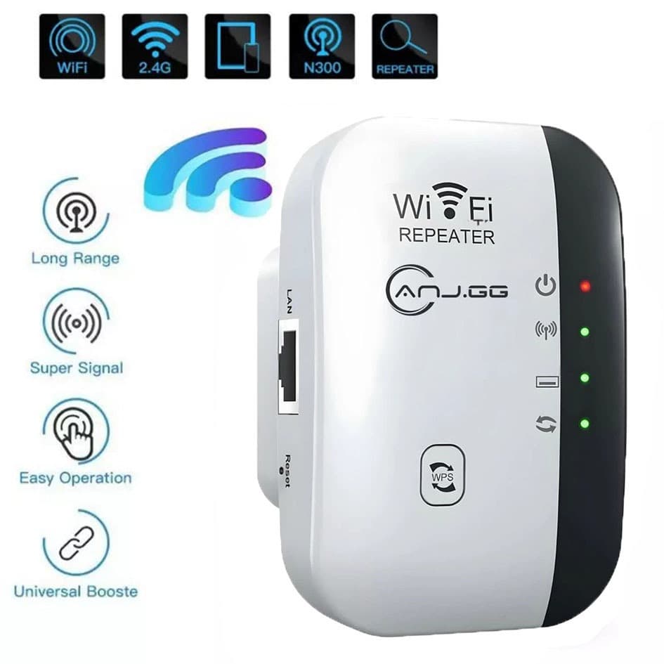 Novo Repetidor Wi-Fi Wireless 300Mbps 2.4G Roteador Extensor de Sinal Wi-Fi Amplificador de Sinal Adaptador de Rede