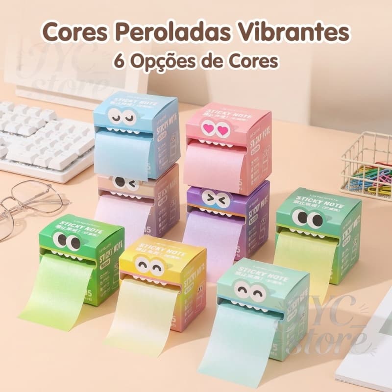 Adesivos de alta qualidade feitos de material transparente perolado, usados ​​para fazer anotações e marcar erros.