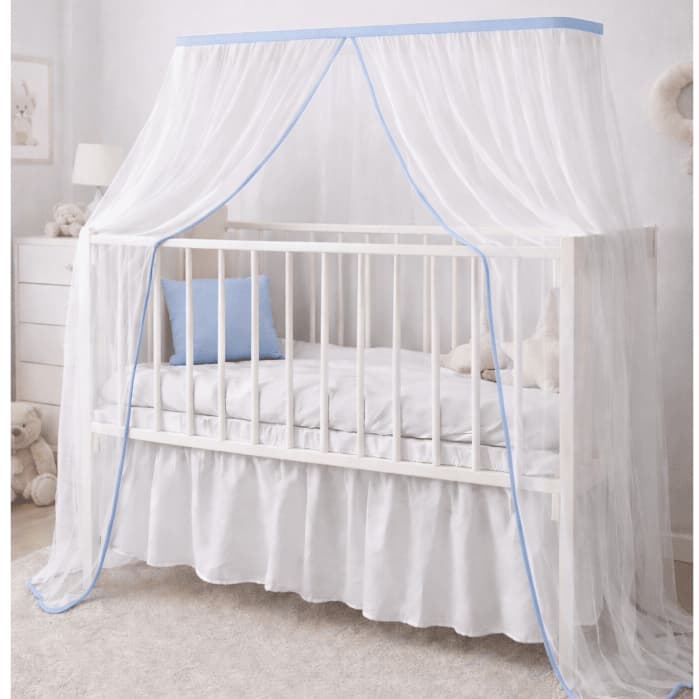 Mosquiteiro para Mini Berço 4m de Volta x 1,50m de Altura – Menino e Menina