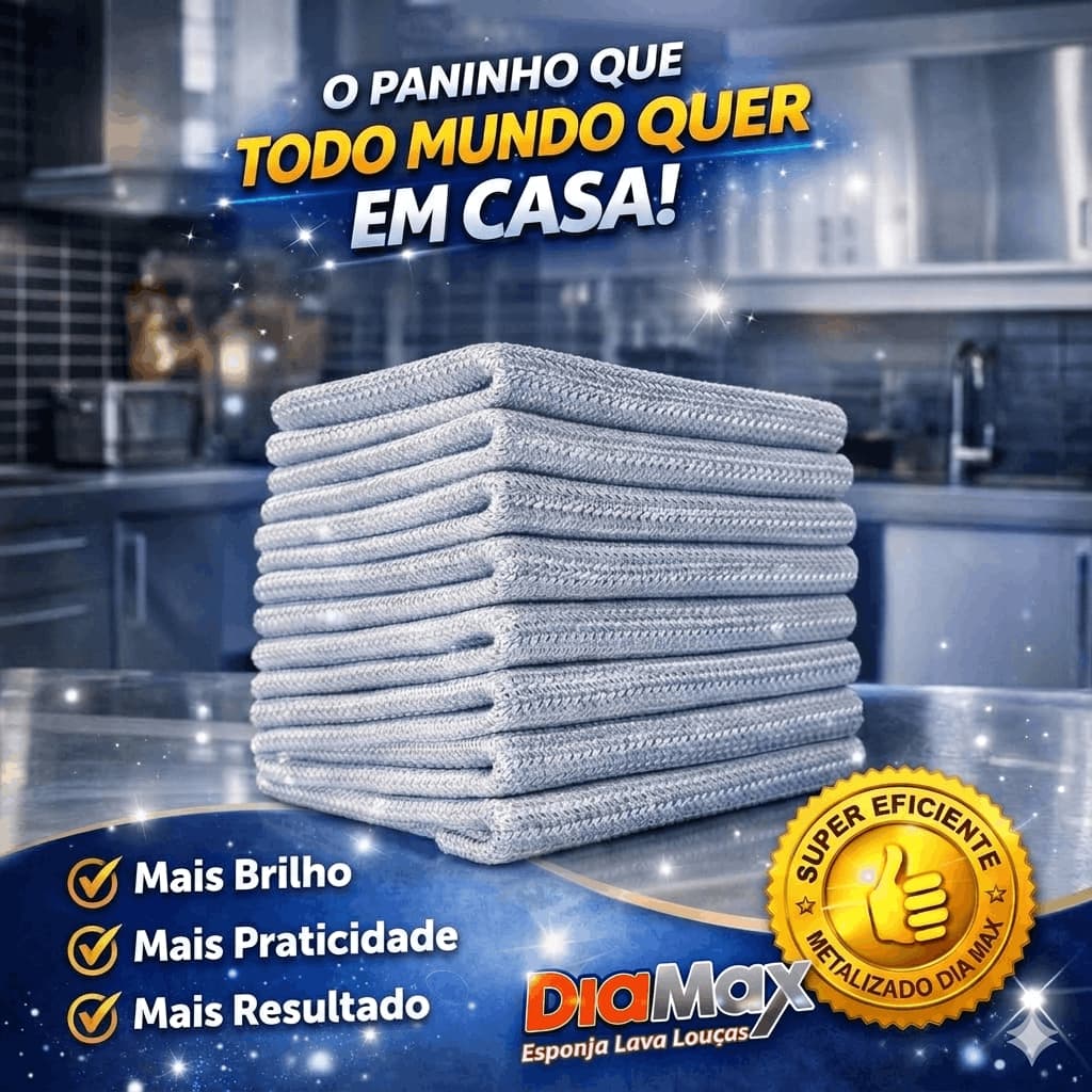 Kit Escova de Pano com Fio Metalizado para Lavar Louça e Panela | Não Risca |Limpeza Pesada Cozinha Removedor de Gordura
