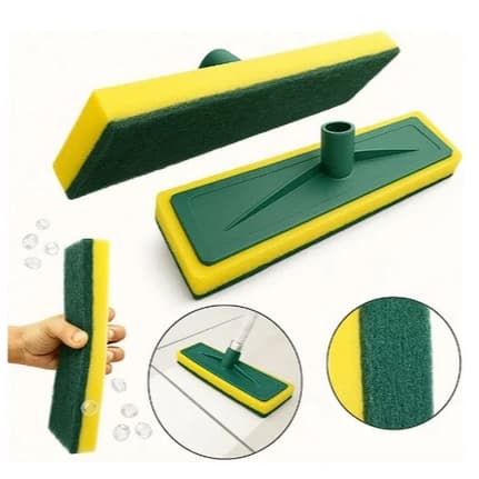 Rodo lava azulejo abrasivo lava piso esponja abrasiva, esfregão sem cabo